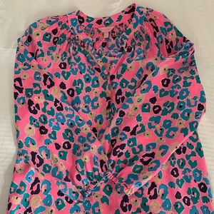 Rare Leopard Print Lilly Pulitzer Elsa Silk Top